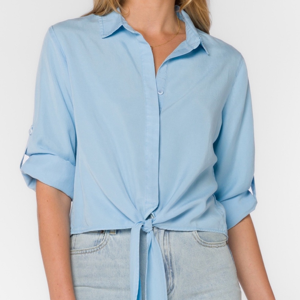 New with tags. Solange top light blue. Velvet Heart